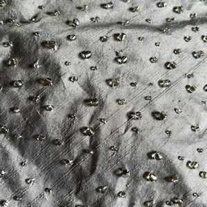 NWT! Grey silk hand beaded mini skirt